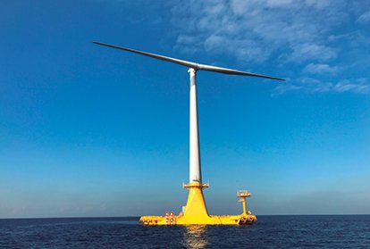 浮体式風車の写真