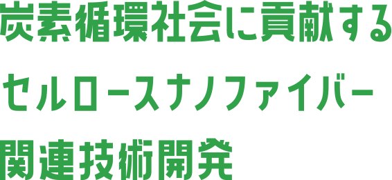 炭素循環社会に貢献するセルロースナノファイバー関連技術開発